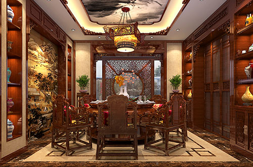 象山温馨雅致的古典中式家庭装修设计效果图